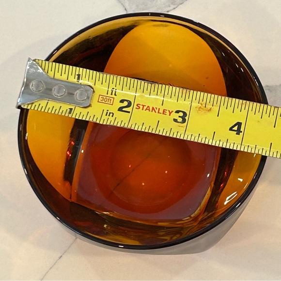 MCM Vintage AMBER DESSERT / SNACK / FRUIT BOWL  4.5 inches MCM Lot Of 5! - Picture 8 of 8